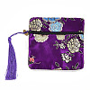 Chinese Brocade Tassel Zipper Jewelry Bag Gift Pouch ABAG-F005-07-2