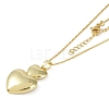 Heart Pendant Necklaces NJEW-O001-01G-1