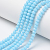 Opaque Solid Color Glass Beads Strands LS-EGLA-A034-P8mm-D08-1