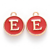 Golden Plated Alloy Enamel Charms ENAM-S118-03E-1