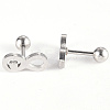 201 Stainless Steel Barbell Cartilage Earrings EJEW-R147-21-4