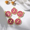 Golden Plated Alloy Enamel Charms X-ENAM-S118-08Z-5