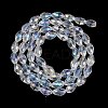 Transparent Electroplate Glass Beads Strands EGLA-N013-T10mm-B-M-3