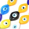 Handmade Eye Evil Lampwork Beads Strands LAMP-G168-07-1