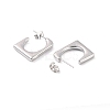 Non-Tarnish 304 Stainless Steel Rectangle Stud Earrings EJEW-P198-03P-2