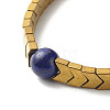 Natural Lapis Lazuli(Dyed) Stretch Bracelets Set for Girl Women BJEW-JB06805-02-8