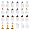 9Pcs 3 Styles Alloy Bead Cap Pendant Bails FIND-DR0001-20B-1