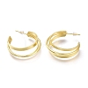 Brass Half Hoop Earrings EJEW-H104-15G-2