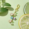 Resin Flower Pendant Decorations HJEW-JM01953-2