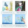 16 Sheets Waterproof PVC Colored Laser Stained Window Film Static Stickers DIY-WH0314-080-3