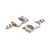Light Gold Rack Plating Alloy Enamel Pendants ENAM-G210-01LG-03-3