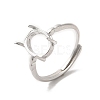 Adjustable Brass Solitaire Ring Settings KK-C022-02P-1