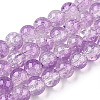 Transparent Crackle Baking Paint Glass Beads X1-DGLA-T003-01C-10-1