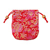 Chinese Style Flower Pattern Satin Jewelry Packing Pouches PW-WG42698-01-1