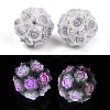 Acrylic Handmade Luminous Polymer Clay Rhinestone Beads CLAY-H003-07E-1