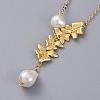 Natural Baroque Pearl Keshi Pearl Pendant Necklaces & Dangle Earring Jewelry Sets SJEW-JS01074-4