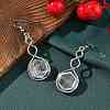 Hexagon Natural Quartz Crystal Dangle Earrings EJEW-K298-01P-02-2