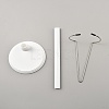 304 Stainless Steel Adjustable Height Doll Stands FIND-WH0260-44A-02-2