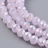 Electroplate Glass Beads Strands X-EGLA-A034-P1mm-B12-3