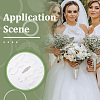 1Pc Plastic & Alloy & Polyester & Rhinestone Flower Bouquet Ribbon DIY-FG0010-32-5