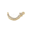 Rack Plating Brass Micro Pave Clear Cubic Zirconia Pendants KK-A224-03D-G-2