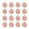 Golden Plated Alloy Enamel Charms X-ENAM-S118-07G-2