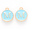 Golden Plated Alloy Enamel Charms ENAM-S118-04M-1