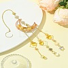 Natural Topaz Jade Chips Moon Pendant Decorations HJEW-FS00027-01-8