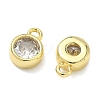 Brass with Clear Cubic Zirconia Pendants KK-I476-12G-2