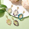Natural & Synthetic Gemstone Pendant Decorations HJEW-JM01828-01-2