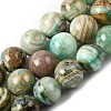 Natural Green Line Jasper  Beads Strands X-G-L639-A01-8mm-2