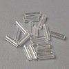 300Pcs Transparent Glass Round Bugle Beads GLAA-WH0015-74B-1