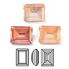 Electroplate K9 Glass Rhinestone Cabochons RGLA-M016-G02-AM-1