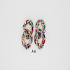 Alloy & Glass Dangle Stud Earrings FS-WG3D9CC-09-1