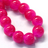 Baking Paint Imitation Jade Glass Round Bead Strands DGLA-Q021-4mm-04-2
