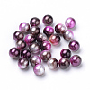 Rainbow Acrylic Imitation Pearl Beads OACR-R065-5mm-12-1