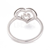 304 Stainless Steel Heart Finger Ring for Women RJEW-C086-21-P-3