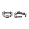 Tarnish Resistant 304 Stainless Steel Heart Huggie Hoop Earrings STAS-H156-15P-3