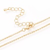 Brass Rolo Chain Necklaces Making MAK-L025-04G-1