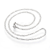 304 Stainless Steel Figaro Chain Necklaces STAS-K168-02P-2