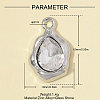 Zinc Alloy with Glass Charms GL-OY001-05P-01-2