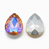 Pointed Back Glass Rhinestone Cabochons RGLA-T017-18x25mm-08-2