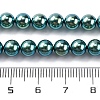 UV Plating Pearlized Glass Pearl Beads Strands GLAA-F128-01A-T24-2
