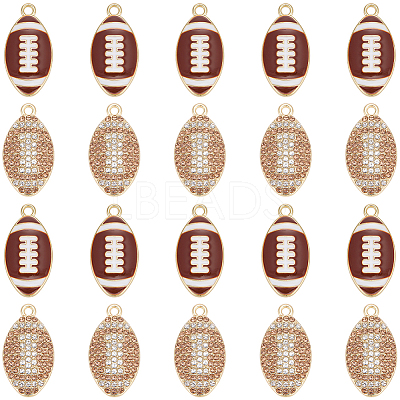 20Pcs 2 Styles Alloy Rhinestone Pendants FIND-SC0022-78-1
