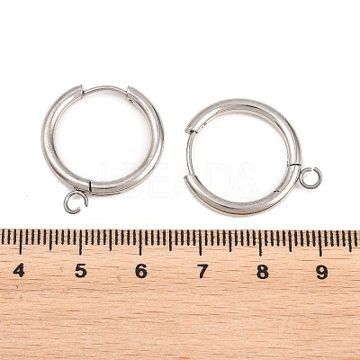 316 Stainless Steel Huggie Hoop Earring Findings EJEW-B158-01E-P-1