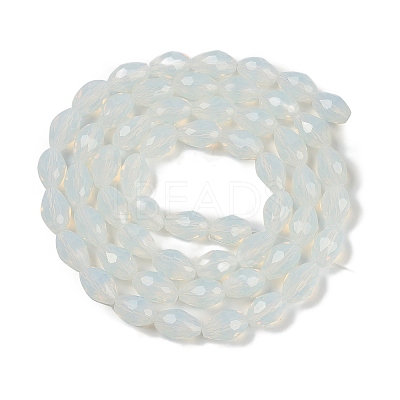 Electroplate Imitation Jade Glass Beads Strands EGLA-N013-J8mm-D02-1
