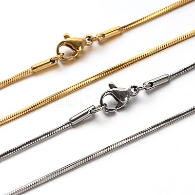 304 Stainless Steel Snake Chains Necklaces NJEW-O058-24-1