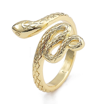 Rack Plating Brass Cuff Finger Rings for Women RJEW-M028-36G-1