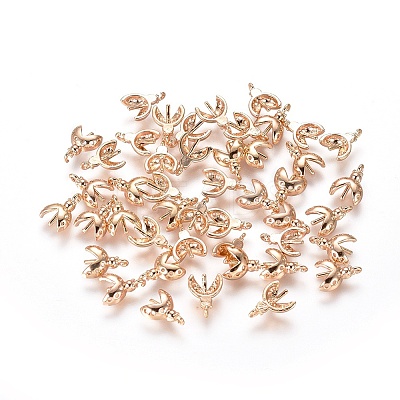 Ladybird Shape Brass Peg Bails Pendants KK-CLWX06-20-1