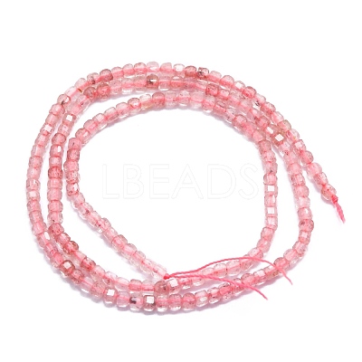 Natural Strawberry Quartz Beads Strands G-P457-B01-38-1